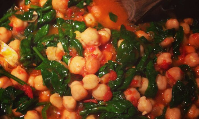 Chickpeas, Tomatoes <i>&</i> Spinach