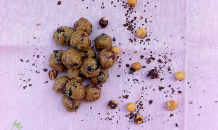 Energy Balls with Hazelnut Butter <i>&</i> Dried Cherries