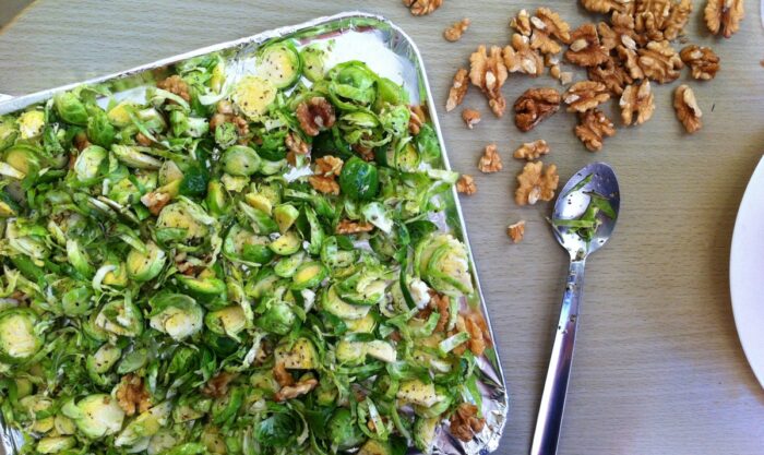 Festive Brussels Sprouts with Walnut Oil