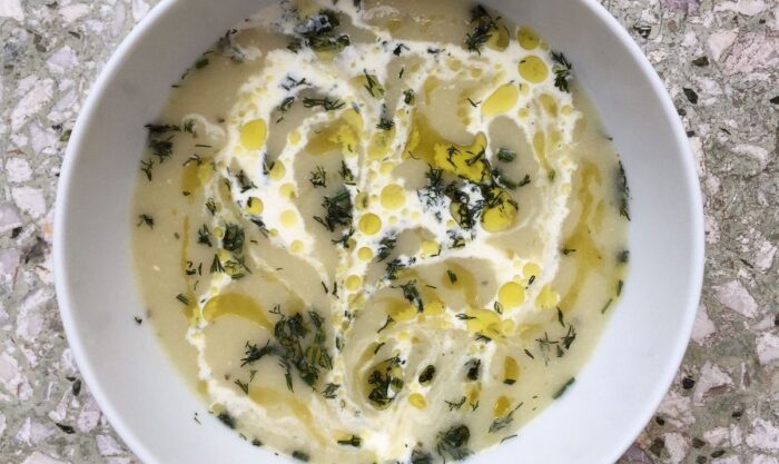 Leek, Potato <i>&</i> Yoghurt Soup